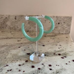 Anthropologie Sea Foam Swirl Cuff Hoops